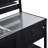 41.7" Large Patio Rolling Kitchen Island with Sink, Stainless Top & 2 Movable Shelves (Black)-129470389