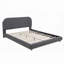 Lit rembourré en tissu molletonné à profil bas-1686171160