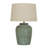 Holsworthy Stoneware Table Lamp with Linen Shade and Reactive Glaze