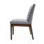 De 2 chaises de salle à manger de style Mid-Century, gris foncé, pieds évasés, ajoute un élément de style à la chaise grise moderne 2, avec un revêtement confortable