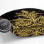 Golden Foil Relief Square Throw Cushion-62688002-62688000