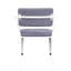 Chaise de bureau en tissu gris et finition blanche-1593749817