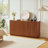Vertical Stripe Buffet Cabinet with Storage,Curved Wave Design-1301077713