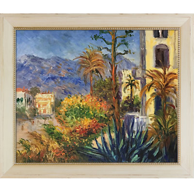 «Villa at Bordviera» par Claude Monet - Peinture sur toile encadrée