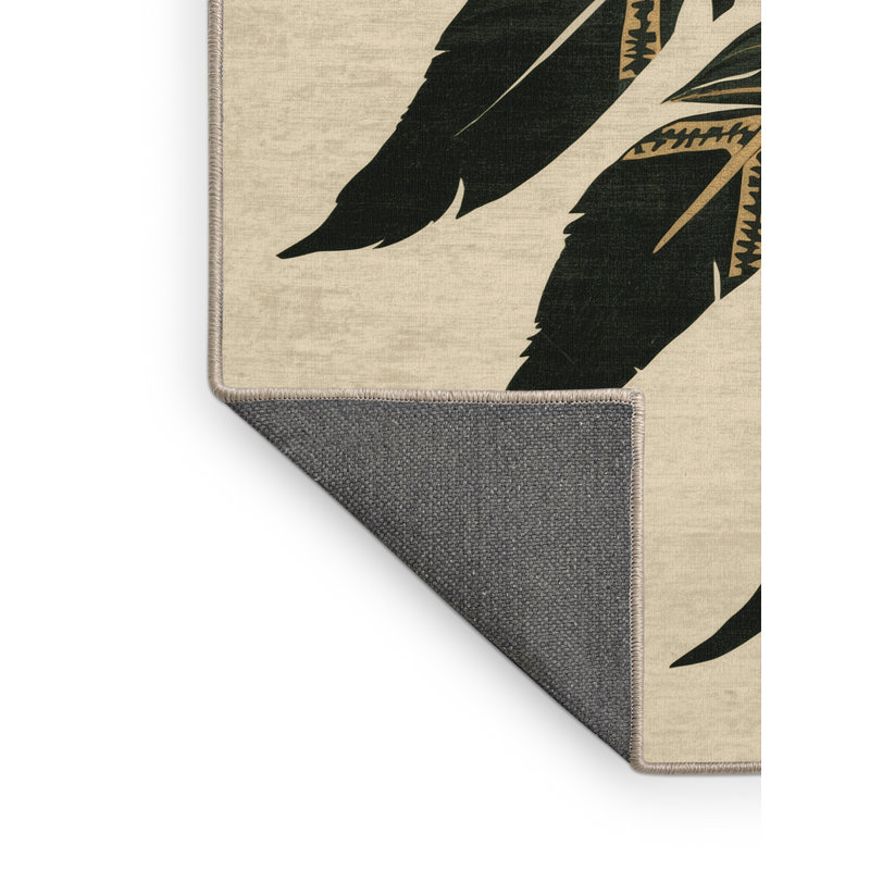 Tapis moelleux moelleux traditionnel beige Dekalb, 3 x 5