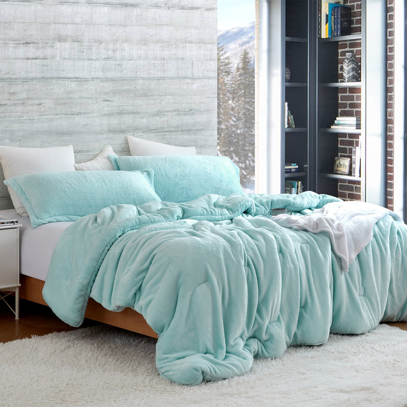 Me Sooo Comfy Coma Inducer Oversized Comforter Set, Queen Comforter + 2 Standard Shams, Teal