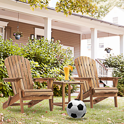 Wooden Outdoor Folding Adirondack Chair Set Of 2