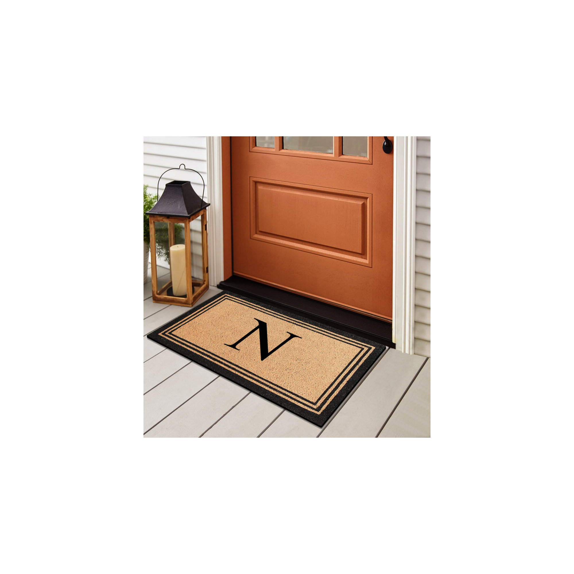 DeHond Pure Natural Coir Non-Slip Outdoor Door Mat, N, 18" X 30"