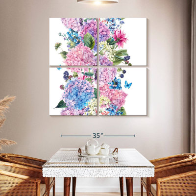 Harnek Butterflies And Hydrangeas