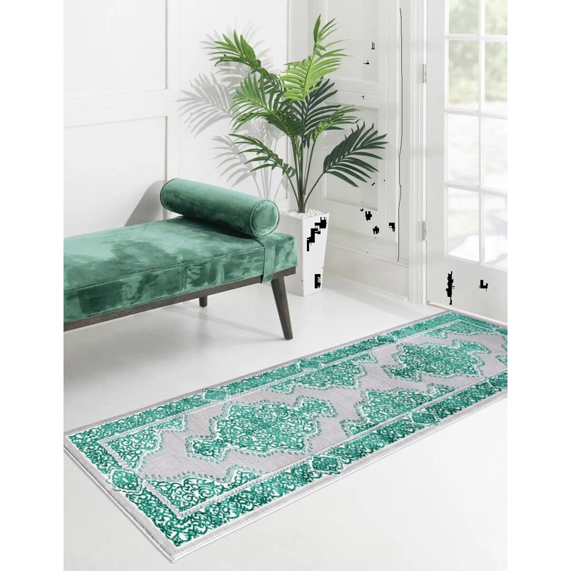 Brade Abstract Area Rug, Runner 60 x 220cm
