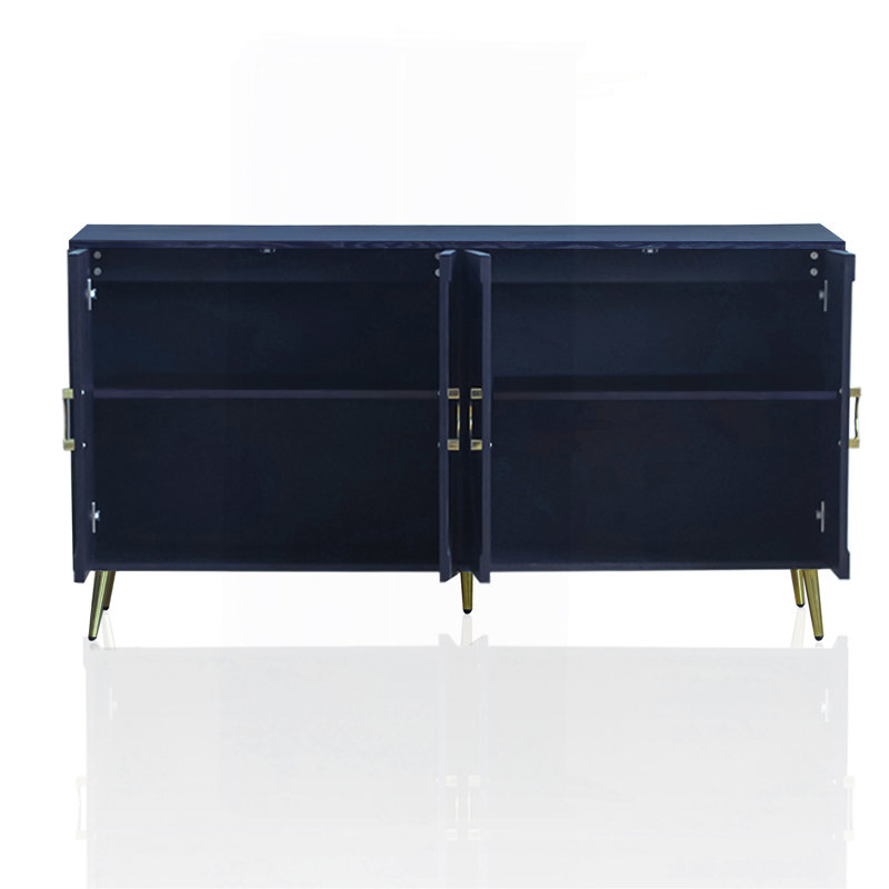 Armoire de rangement moderne à 4 portes en bois laqué Modern