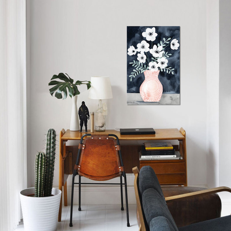 « la nuit anemones i », reproduction d’impression sur toile, H 40 po x l 26 po x P 1,5 po, Toile tendue, Pas de tapis