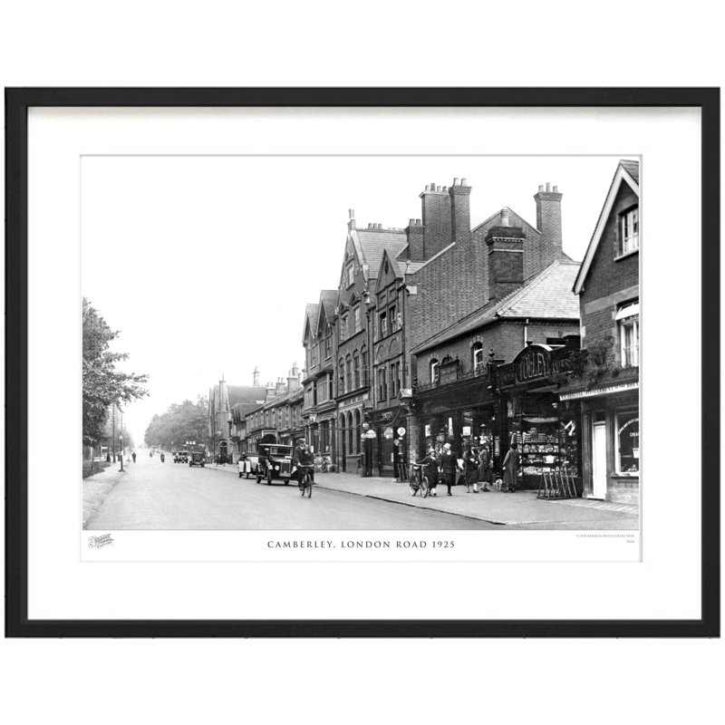 Camberley, London Road 1925 by Francis Frith - Single Picture Frame Print, 28cm H x 36cm W x 2.3cm D