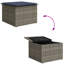 Tabouret de jardin en rotin de polyester gris 21,65 x 21,65 x 14,57 vidaXL-114604373-114604370
