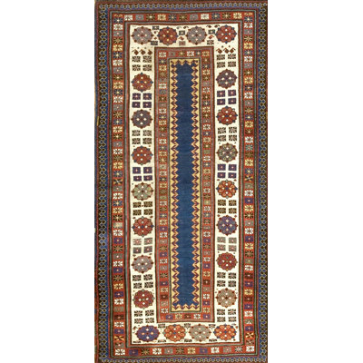 Antique Kazak Caucasian Knotted Rug