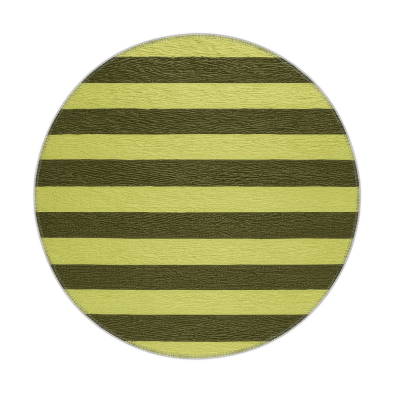 HorizontalStripes Brown Indoor and Outdoor Area Rug, Rectangle 3' x 5'