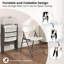  Ensemble de 4 chaises pliantes en plastique avec structure en métal pour bureau à domicile 