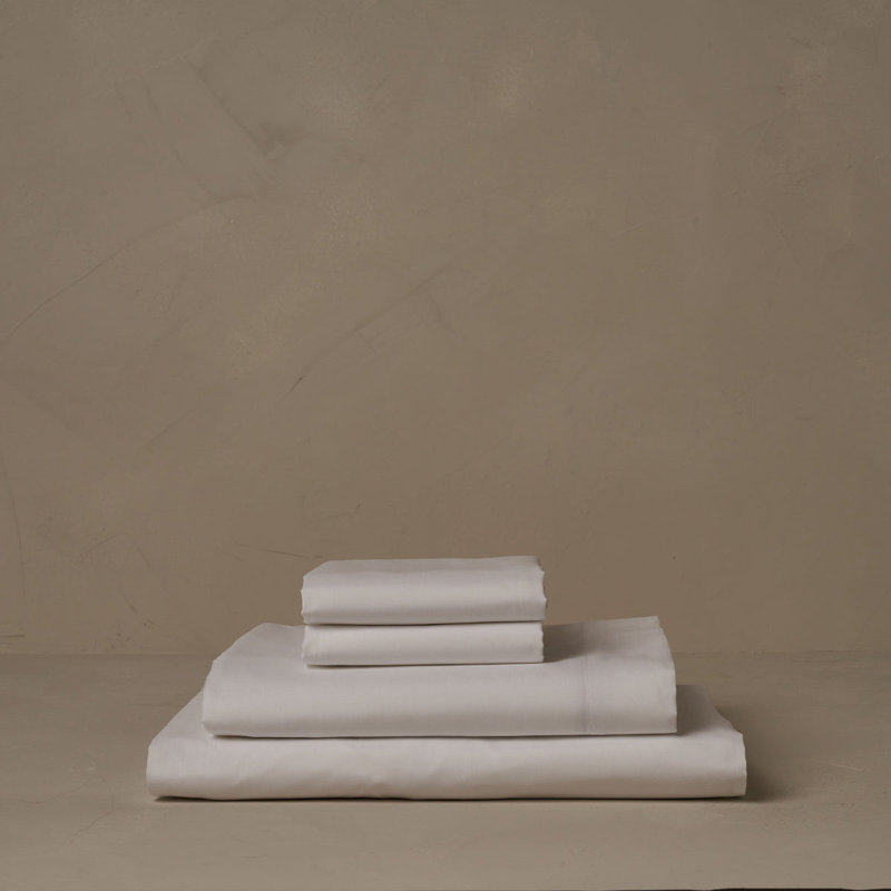 Sea Island Percale Sheet Set, King Sheet Set with 2 Standard Pillowcases