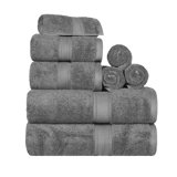 Ensemble de 8 serviettes en coton de qualité égyptienne 800 g Renata