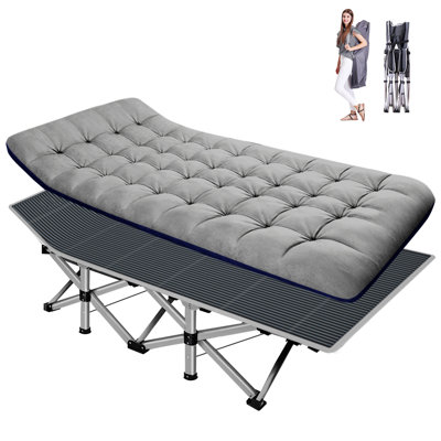 3 Styles, Portable Folding Cot, 5-Position Reclining Folding Chaise, 3 in 1 Folding Sofa Bed