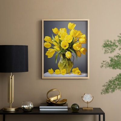 Reproduction encadrée FLORAL Series DCCXCIV - bois massif