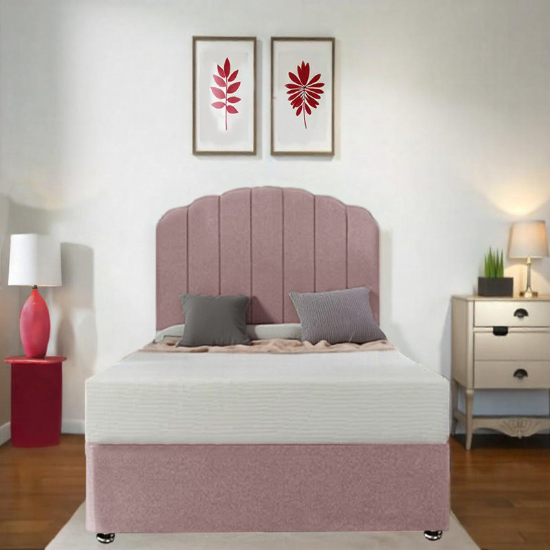 Upholstered Bed with Mattress, Single (3')