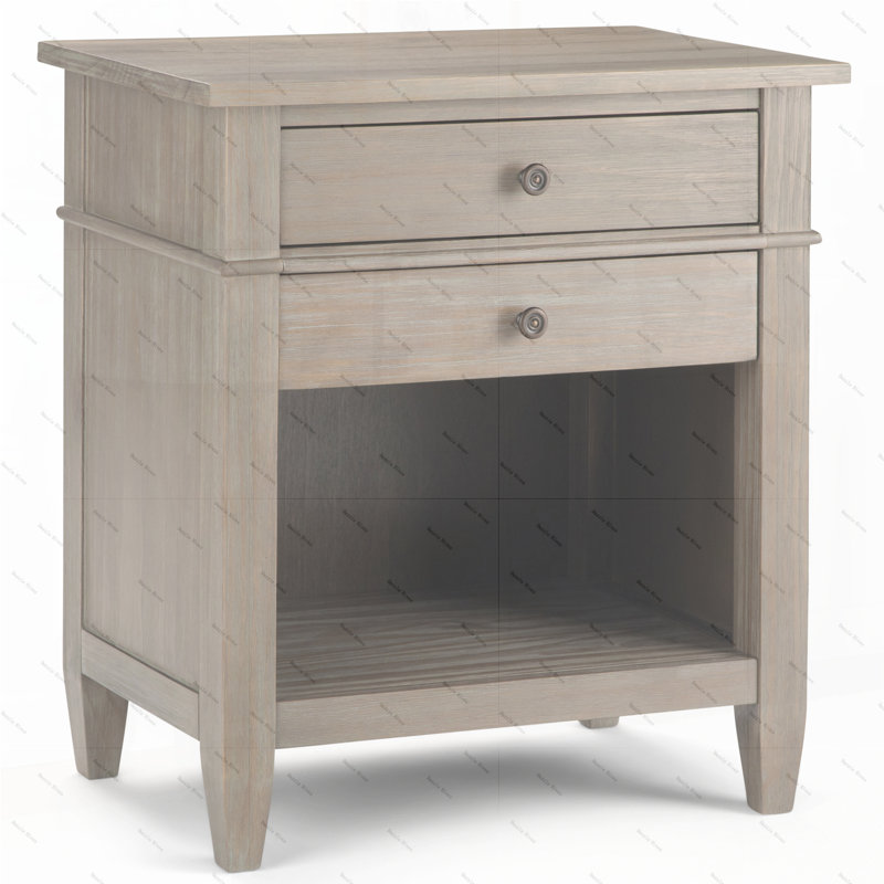 Carlton - Table de chevet, Marron clair
