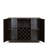 Espresso 2-Door Wine Cabinet With Stemware Rack