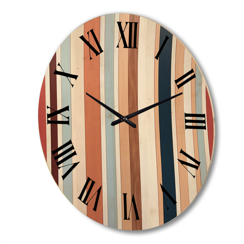Horloge murale en bois massif Senoia, Très grand