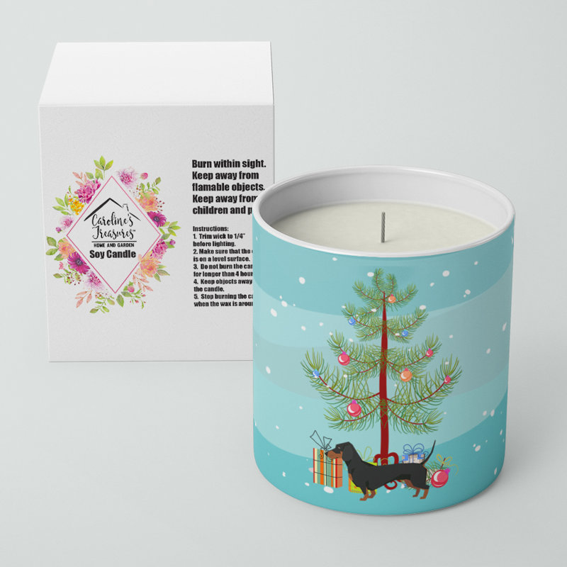 Bougie décorative arbre de Noël 10 oz Dachshund
