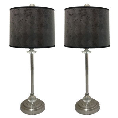 Ensemble de lampe buffet 28" crystal Pisano