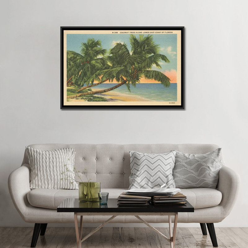 «Beach Lookout» par Isabelle Z - impression d'art graphique, H 32 po x l 48 po x 1,5 po, Aucun mat