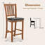 Tabouret de bar 2 pièces à hauteur de comptoir et dossier 2 pièces