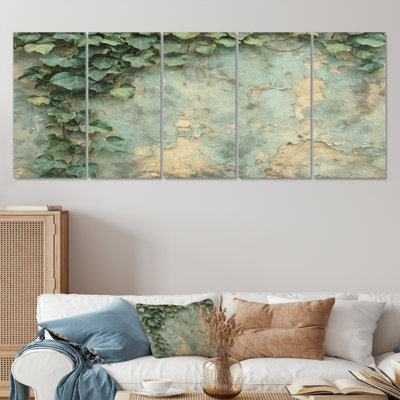 Collage de feuilles de lierre sur AWall III - Of Art - ensemble de décorations murales traditionnelles