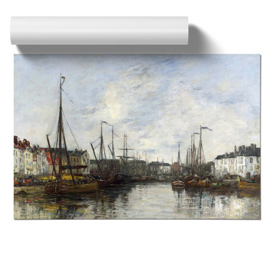 Harbour in Brussels by Eugene Boudin - Frameless Print