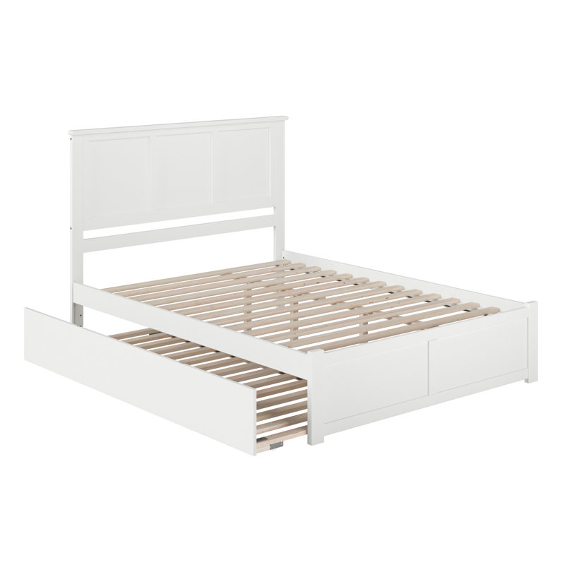 Amison Solid Wood Platform Bed, White