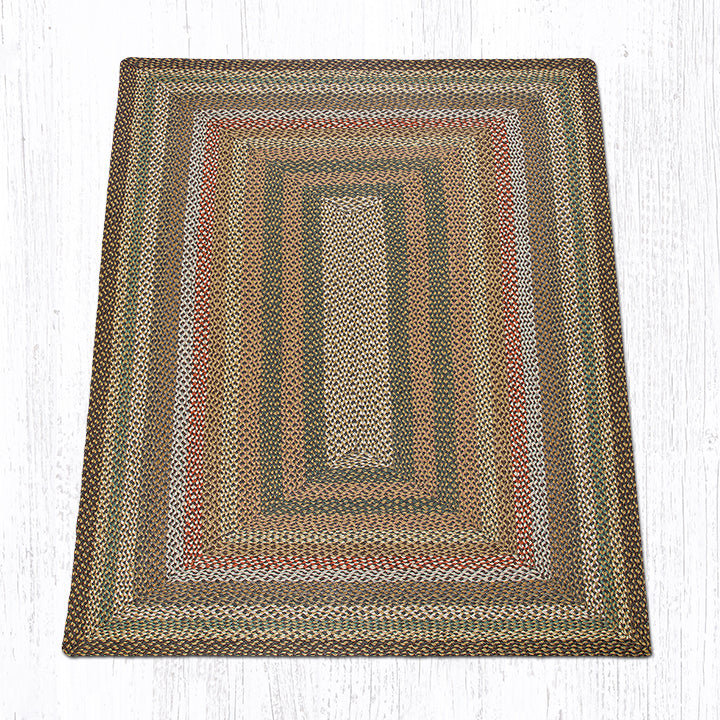  Fir Tonal Oblong Jute Braided Rug – Natural Farmhouse Floor Mat, 5'x8'