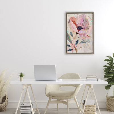 Cadre flottant rose coquelicot, design par LSR Design Studio