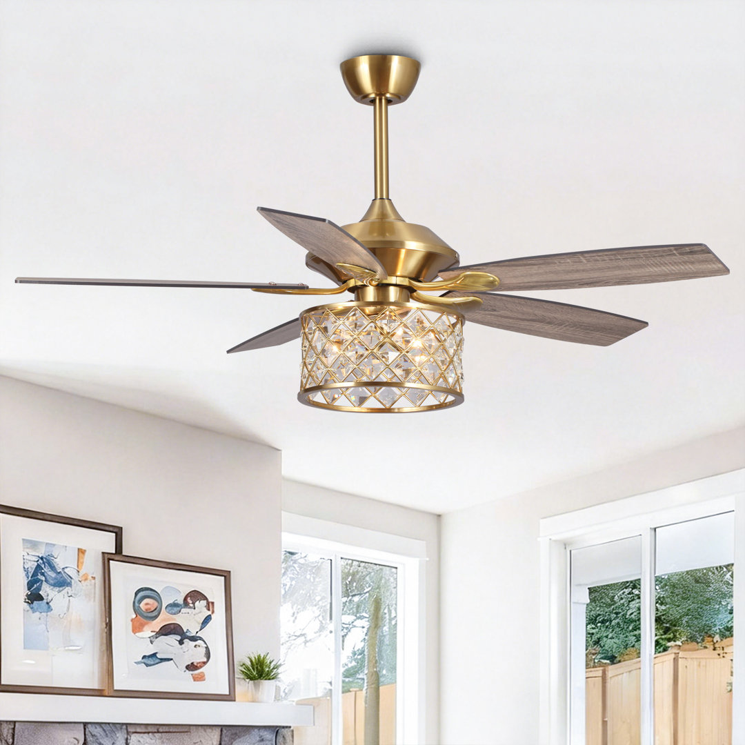 Zoraida 52'' Ceiling Fan with Light Kit Willa Arlo™ Interiors
