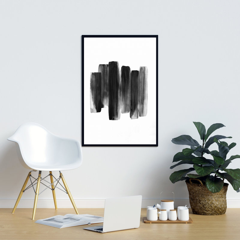 Reproduction de formes noires sur toile