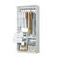 Armoire-penderie moderne en bois: 8 tablettes et 2 tiroirs