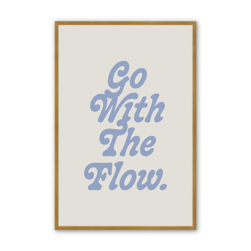 «Go With The Flow II» par Poiseparadise, reproduction d'art sur toile, H 16 po x l 12 po, Doré