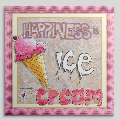 «Aitken Happiness is Ice Cream» par Megan Duncanson, impression, H 16 po x l 16 po x P 1,5 po, Toile