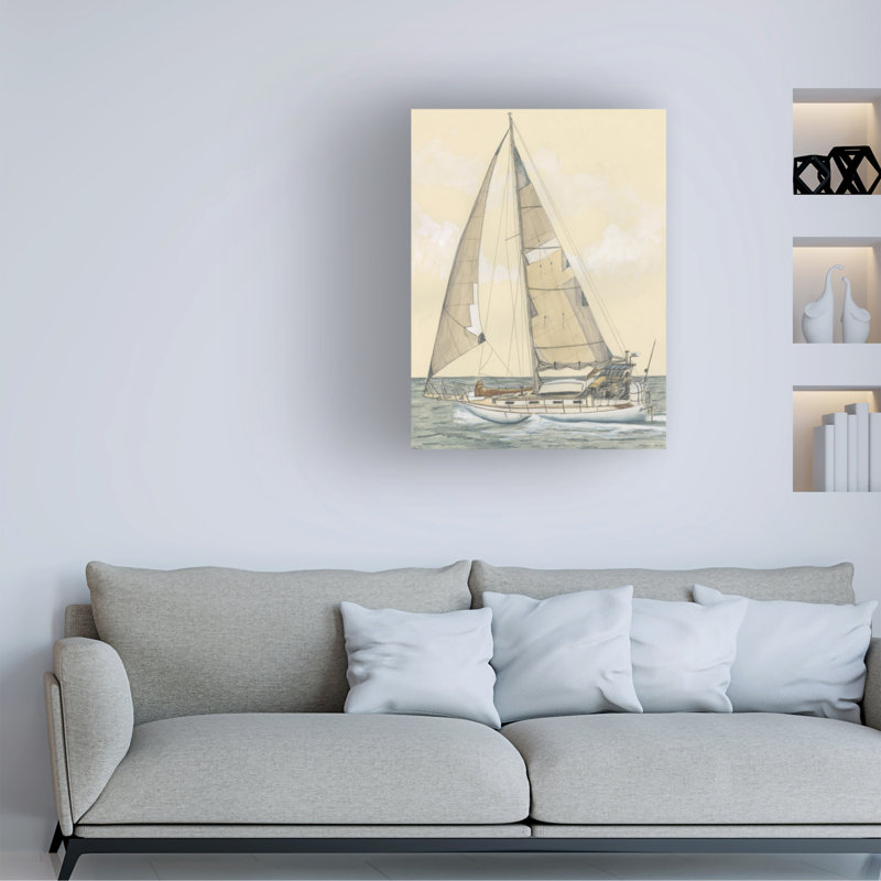 Art mural sur toile Breakwater Bay Michael Willett Nautical Study II WAG37764, H 19 po x l 14 po
