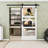 Double-sided  Glass Mirror and Solid Manufactured Wood Sliding Barn Door with Installation Hardware Kit-105075635