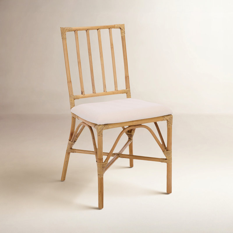 Chaise d'appoint avec coussin Mylinda, Miel brun délavé