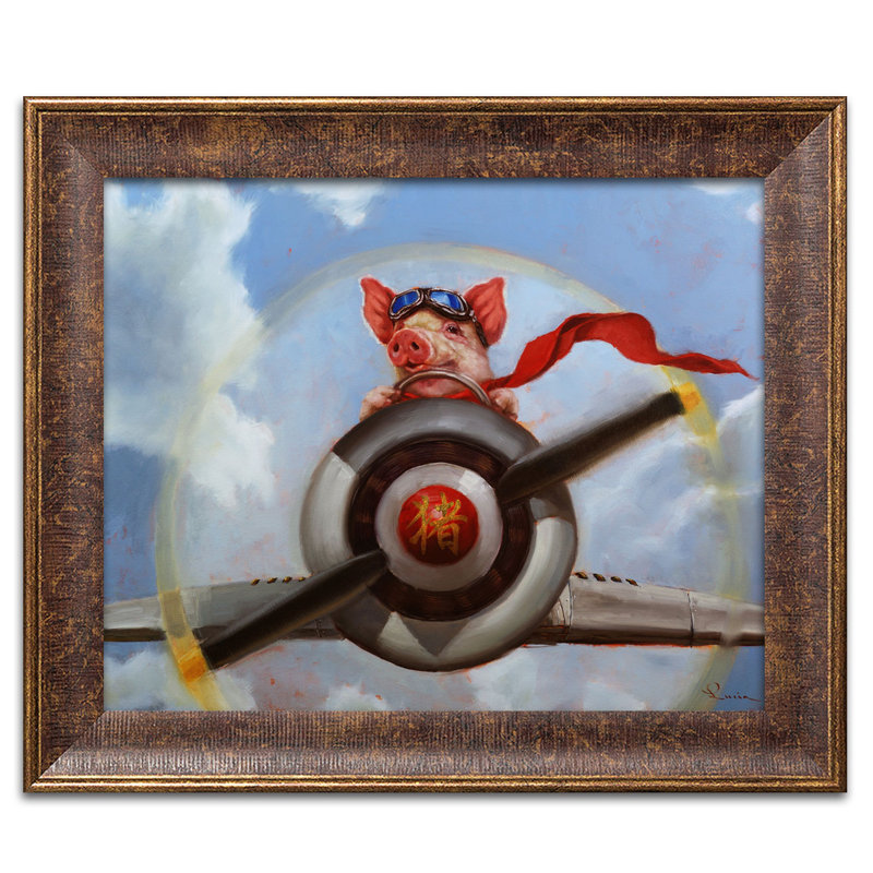 « when porc fly », reproduction d’impression, Papier avec cadre blanc, H 11 po x l 14 po x P 0,75 po