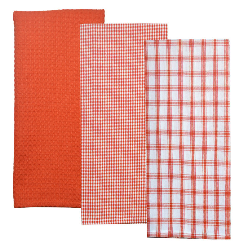 Cotton Tea Towel Kitchen Towel, Orange
