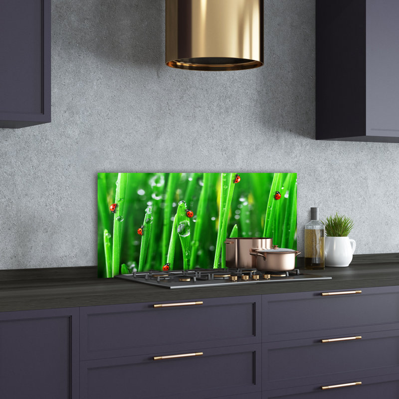 Linhchi 50cm W x 100cm L Glass Peel and Stick Panel