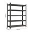 Tablette ajustable en métal noir à cinq étages pour garage, capacité de charge de 2 500 lb, H 71,2 po x L 47,76 po, P 23,58 po, capacité de rangement, finition rouille durable-129742146